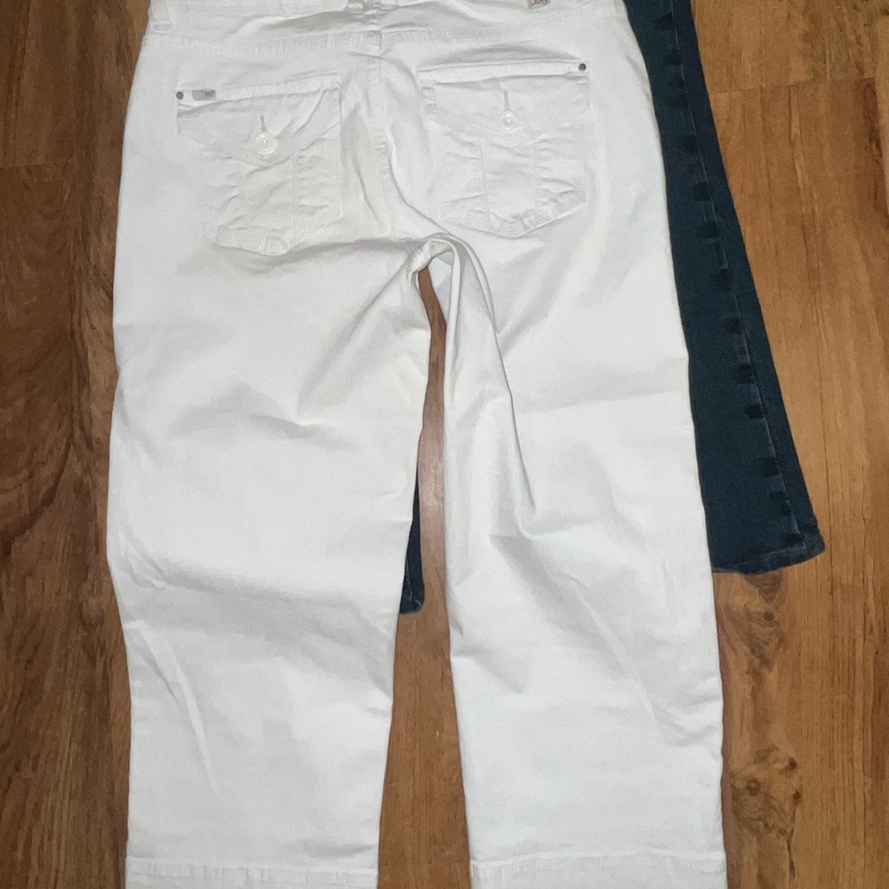 2 pairs JAG Jeans - White and Blue Denim Straight/Wide Leg - Size 10 - Picture 4 of 10